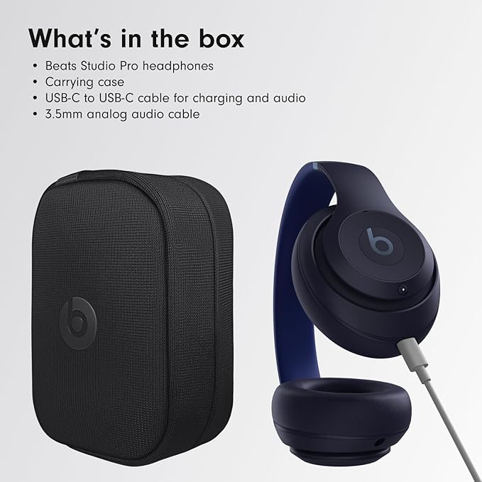 Studio Pro – Wireless Noise Cancelling Headphones with USB-C Audio, Spatial Sound, 40H Battery Life, Fast Fuel Charging, Compatible with iOS & Android | Premium Design | Free Gift | 1-Year Warranty | 14-Day Easy Returns